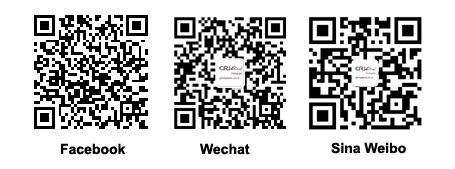 Acompanhe o CRIPOR pela Facebook, Wechat e Sina Weibo